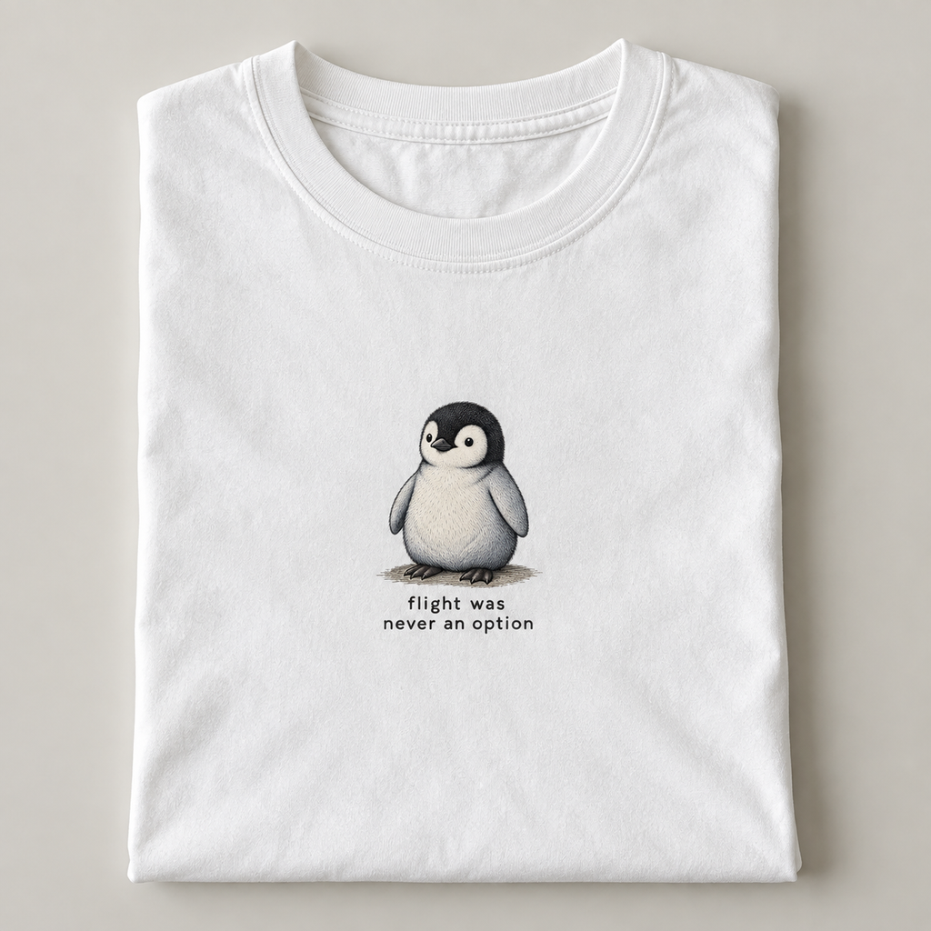 Flight was never an option heavyweight t-shirt